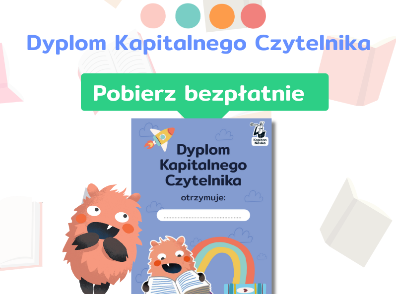 Grafika Dyplom Kapitalnego Czytelnika z przyciskiem Pobierz bezpłatnie